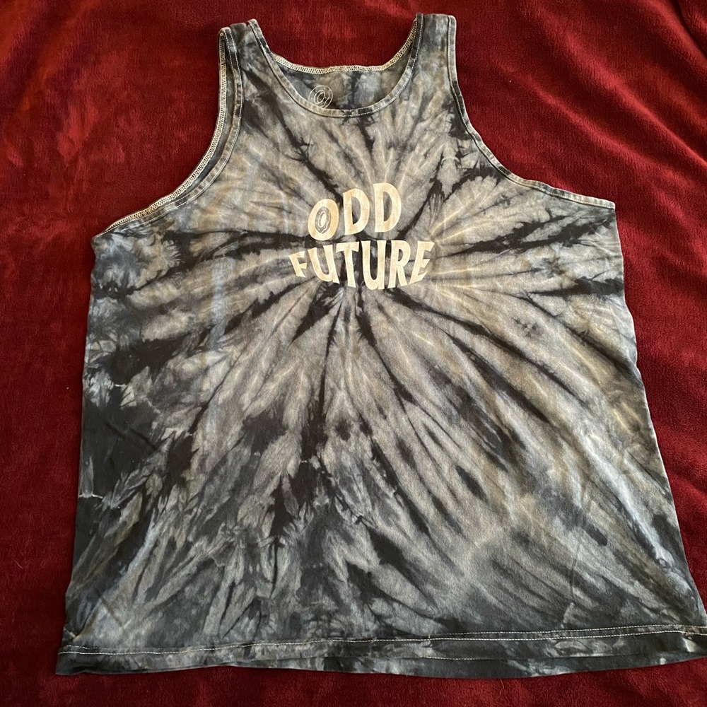 Odd Future black and gray tie-dye tank top